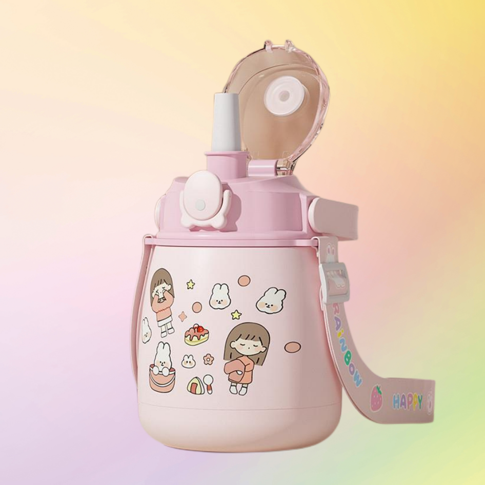 BIG BELLY CUP  HIGH VALUE AND LOVELY LARGE CAPACITY WATER CUP CHILDREN'S STUDENT GIRL  Thermos | 34 OZ 1000ML
